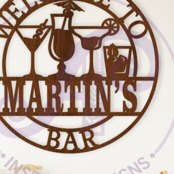 Intra απο ξύλο plywood 3mm-4mm πάχος - Κοκτέιλ μπαρ Επιτοίχια πινακίδα Laser Cut Δίασταση 30x20 cm INTRAFABR-112173139 - Image 1