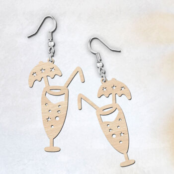 Intra απο ξύλο plywood 3mm-4mm πάχος -  κοπής με λέιζερ για καλοκαιρινά σκουλαρίκια κοκτέιλ Δίασταση 900x900 cm INTRAFABR-120575703 - Image 2