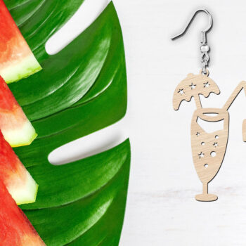 Intra απο ξύλο plywood 3mm-4mm πάχος -  κοπής με λέιζερ για καλοκαιρινά σκουλαρίκια κοκτέιλ Δίασταση 900x900 cm INTRAFABR-120575703 - Image 3