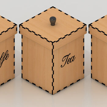 Intra απο ξύλο plywood 3mm-4mm πάχος -  Κοπής Laser Coffe Box - Tea Box 125 Δίασταση 30x20 cm INTRAFABR-60942365 - Image 1