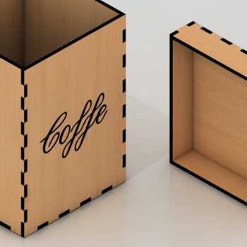Intra απο ξύλο plywood 3mm-4mm πάχος -  Κοπής Laser Coffe Box - Tea Box 125 Δίασταση 30x20 cm INTRAFABR-60942365 - Image 2