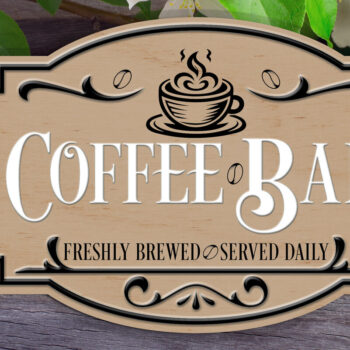 Intra απο ξύλο plywood 3mm-4mm πάχος - Πινακίδα καφέ μπαρ 2 Δίασταση 30x20 cm INTRAFABR-123383506 - Image 1