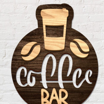 Intra απο ξύλο plywood 3mm-4mm πάχος - Διακόσμηση πινακίδας καφέ μπαρ LaserCut Δίασταση 30x20 cm INTRAFABR-79305787 - Image 1