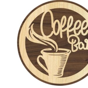 Intra απο ξύλο plywood 3mm-4mm πάχος - Πινακίδα καφέ μπαρ για λέιζερ Δίασταση 20x20 cm INTRAFABR-9769402