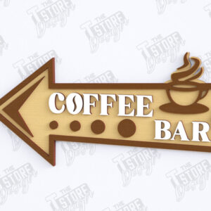 Intra απο ξύλο plywood 3mm-4mm πάχος - Coffee Bar Sign Laser Cut | Καφενείο Δίασταση 30x20 cm INTRAFABR-123567224
