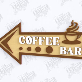 Intra απο ξύλο plywood 3mm-4mm πάχος - Coffee Bar Sign Laser Cut | Καφενείο Δίασταση 30x20 cm INTRAFABR-123567224 - Image 1