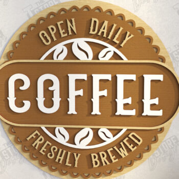 Intra απο ξύλο plywood 3mm-4mm πάχος - Coffee Bar Sign Laser Cut | Καφενείο Δίασταση 30x20 cm INTRAFABR-123430565 - Image 1