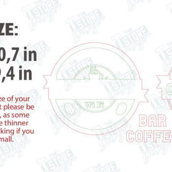 Intra απο ξύλο plywood 3mm-4mm πάχος - Coffee Bar Signs Laser Cut Bundle | CNC Δίασταση 30x20 cm INTRAFABR-123564042 - Image 2