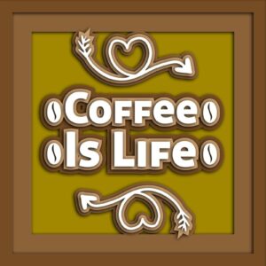 Intra απο ξύλο plywood 3mm-4mm πάχος - Coffee Bar Welcome Decor  Δίασταση 20x20 cm INTRAFABR-31675492