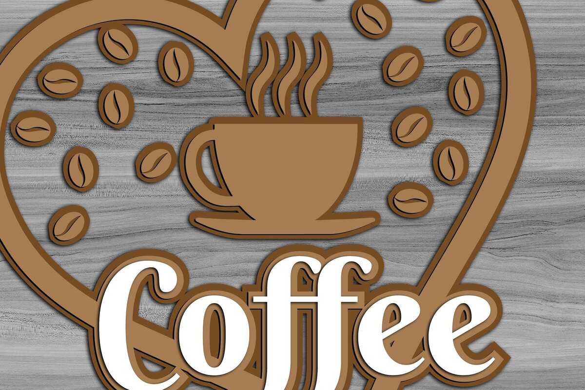 Intra απο ξύλο plywood 3mm-4mm πάχος - Coffee Bar Welcome Decor  Δίασταση 20x20 cm INTRAFABR-31675313