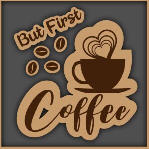 Intra απο ξύλο plywood 3mm-4mm πάχος - Coffee Bar Welcome Decor  Δίασταση 20x20 cm INTRAFABR-31675318