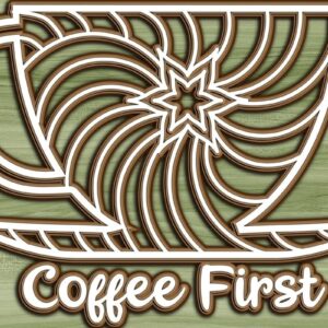 Intra απο ξύλο plywood 3mm-4mm πάχος - Coffee Bar Welcome Decor  Δίασταση 20x20 cm INTRAFABR-31675477