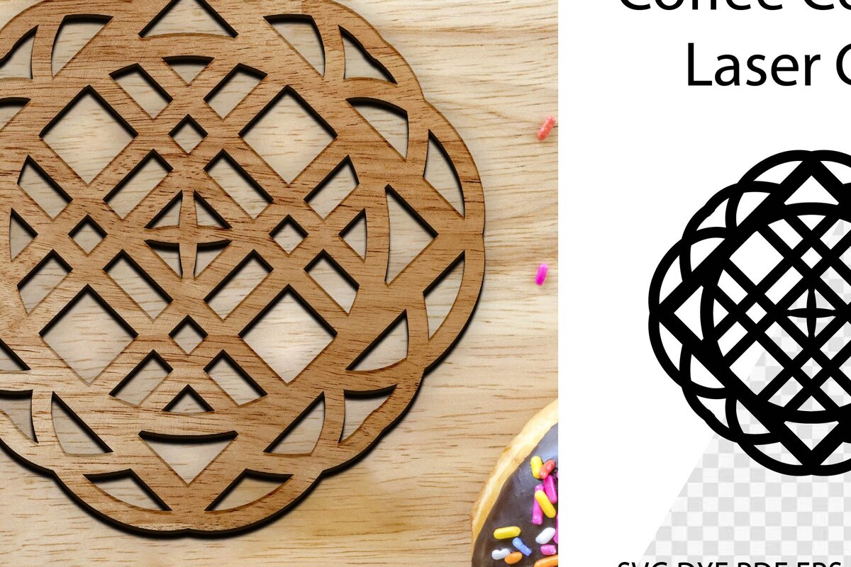 Intra απο ξύλο plywood 3mm-4mm πάχος - Coaster Coaster Cut Laser. Στρογγυλό σουβέρ Δίασταση 30x20 cm INTRAFABR-115438842