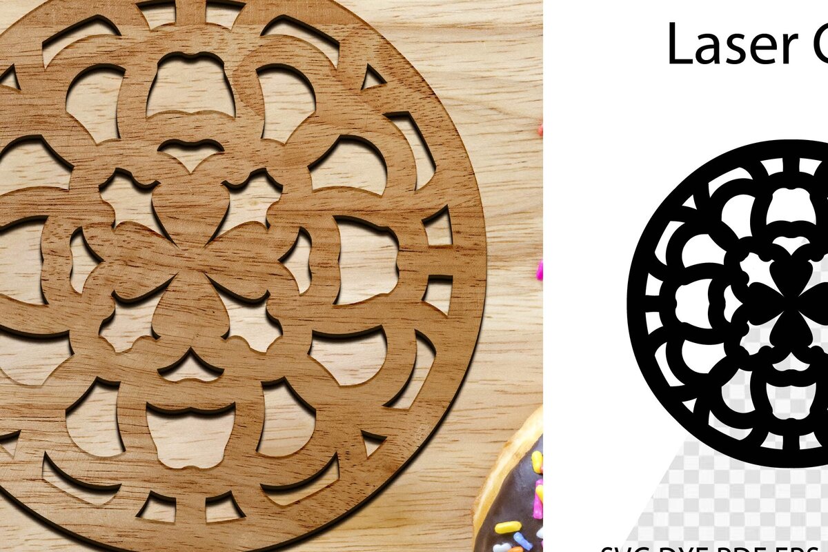 Intra απο ξύλο plywood 3mm-4mm πάχος - Coaster Coaster Cut Laser. Στρογγυλό σουβέρ Δίασταση 30x20 cm INTRAFABR-115439287
