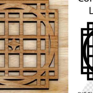 Intra απο ξύλο plywood 3mm-4mm πάχος - Coaster Coaster Cut Laser. Τετράγωνο σουβέρ Δίασταση 30x20 cm INTRAFABR-115439164