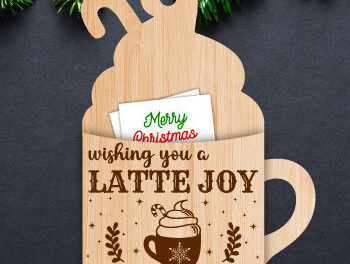 Intra απο ξύλο plywood 3mm-4mm πάχος - Γραφικό πακέτο θήκης δωροκάρτας καφέ Δίασταση 30x20 cm INTRAFABR-78362384 - Image 2