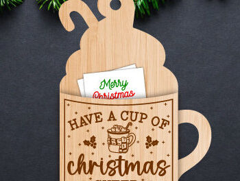 Intra απο ξύλο plywood 3mm-4mm πάχος - Γραφικό πακέτο θήκης δωροκάρτας καφέ Δίασταση 30x20 cm INTRAFABR-78362384 - Image 3