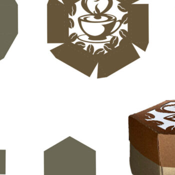 Intra απο ξύλο plywood 3mm-4mm πάχος - Χαρτί διακοσμητικό κουτί δώρου Coffee Hexagon Δίασταση 30x20 cm INTRAFABR-102205575 - Image 2