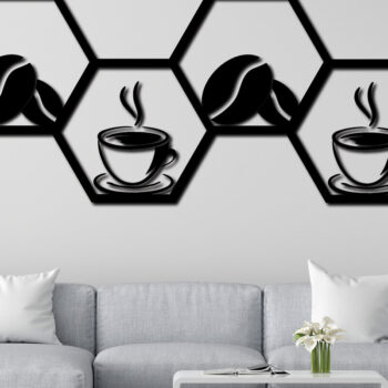 Intra απο ξύλο plywood 3mm-4mm πάχος - Πακέτο διακόσμησης τοίχου Coffee Hexagon Δίασταση 20x20 cm INTRAFABR-85364244 - Image 2