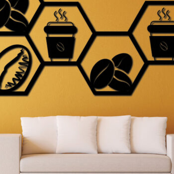 Intra απο ξύλο plywood 3mm-4mm πάχος - Πακέτο διακόσμησης τοίχου Coffee Hexagon Δίασταση 20x20 cm INTRAFABR-85364244 - Image 7