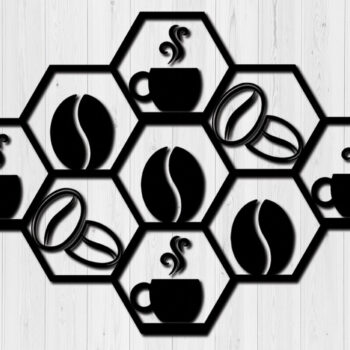 Intra απο ξύλο plywood 3mm-4mm πάχος - Πακέτο διακόσμησης τοίχου Coffee Hexagon Δίασταση 20x20 cm INTRAFABR-85364244 - Image 9