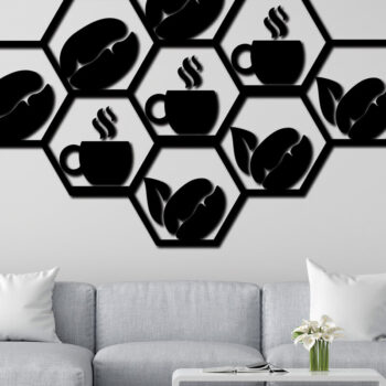 Intra απο ξύλο plywood 3mm-4mm πάχος - Πακέτο διακόσμησης τοίχου Coffee Hexagon Δίασταση 20x20 cm INTRAFABR-85364244 - Image 10