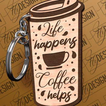 Intra απο ξύλο plywood 3mm-4mm πάχος - Κοπή Laser Μπρελόκ Καφέ | Αστεία αποσπάσματα Δίασταση 4x4 cm INTRAFABR-80143015 - Image 2