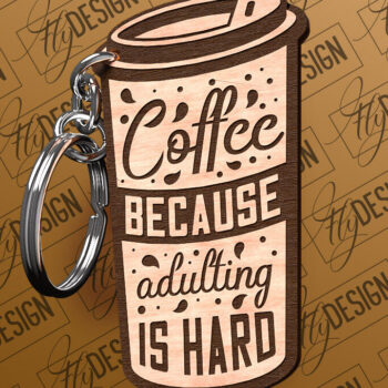 Intra απο ξύλο plywood 3mm-4mm πάχος - Κοπή Laser Μπρελόκ Καφέ | Αστεία αποσπάσματα Δίασταση 4x4 cm INTRAFABR-80143015 - Image 3