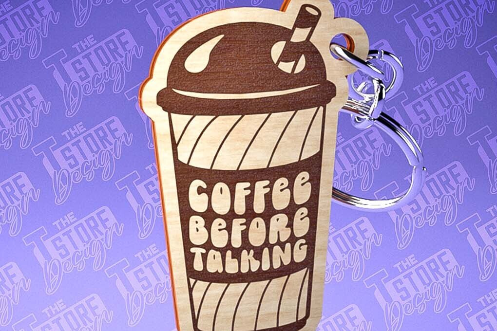 Intra απο ξύλο plywood 3mm-4mm πάχος - Κοπή Laser Μπρελόκ Καφέ | Αστεία αποσπάσματα Δίασταση 4x4 cm INTRAFABR-80296065