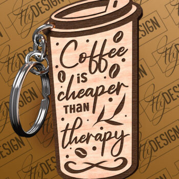 Intra απο ξύλο plywood 3mm-4mm πάχος - Κοπή Laser Μπρελόκ Καφέ | Αστεία αποσπάσματα Δίασταση 4x4 cm INTRAFABR-80140961 - Image 1