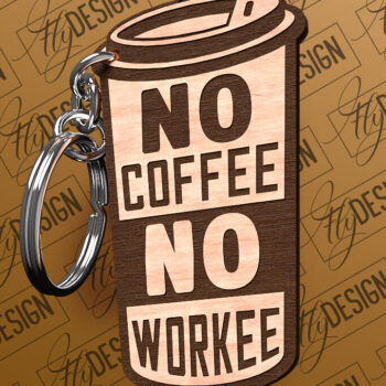 Intra απο ξύλο plywood 3mm-4mm πάχος - Κοπή Laser Μπρελόκ Καφέ | Αστεία αποσπάσματα Δίασταση 4x4 cm INTRAFABR-80141137 - Image 1