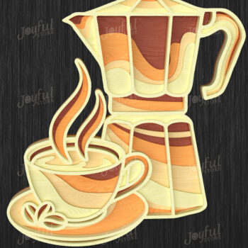 Intra απο ξύλο plywood 3mm-4mm πάχος - Coffee Lover Layered Bundle Δίασταση 20x20 cm INTRAFABR-125083210 - Image 5