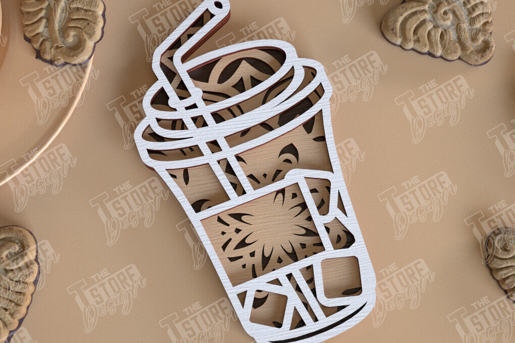 Intra απο ξύλο plywood 3mm-4mm πάχος - Καφέ Mandala | Πρότυπο 3D |  CNC Δίασταση 30x30 cm INTRAFABR-100852157