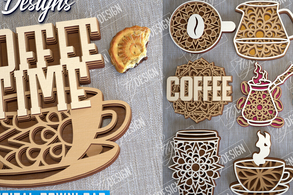 Intra απο ξύλο plywood 3mm-4mm πάχος - Δέσμη κοπής με λέιζερ καφέ Mandala | CNC Δίασταση 30x30 cm INTRAFABR-100927940