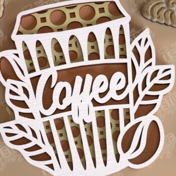 Intra απο ξύλο plywood 3mm-4mm πάχος - Πακέτο σχεδίασης Coffee Mandala Laser Cut Δίασταση 30x30 cm INTRAFABR-100852940 - Image 7