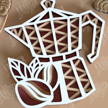 Intra απο ξύλο plywood 3mm-4mm πάχος - Πακέτο σχεδίασης Coffee Mandala Laser Cut Δίασταση 30x30 cm INTRAFABR-100852940 - Image 10