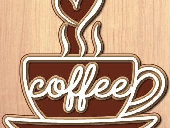 Intra απο ξύλο plywood 3mm-4mm πάχος - Coffee Multilayer Cut Laser Design Δίασταση 30x20 cm INTRAFABR-34467001 - Image 2