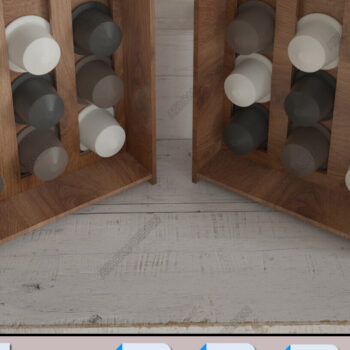 Intra απο ξύλο plywood 3mm-4mm πάχος - Οργάνωση με μοτίβο βάσης βάσης θήκης για καφέ Δίασταση 20x20 cm INTRAFABR-95001092 - Image 6