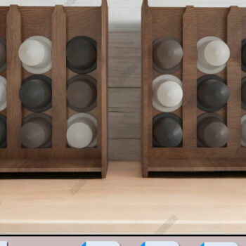 Intra απο ξύλο plywood 3mm-4mm πάχος - Οργάνωση με μοτίβο βάσης βάσης θήκης για καφέ Δίασταση 20x20 cm INTRAFABR-95001092 - Image 7