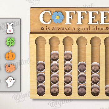 Intra απο ξύλο plywood 3mm-4mm πάχος - Coffee Pod Holders Bundle Cut Laser Δίασταση 30x20 cm INTRAFABR-120039894 - Image 16