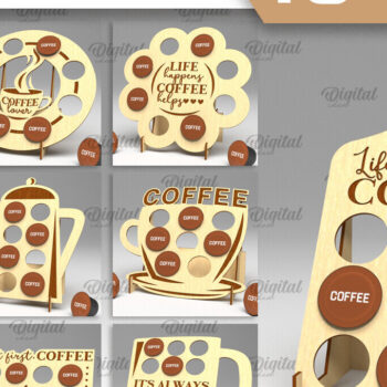 Intra απο ξύλο plywood 3mm-4mm πάχος - Δέσμη κοπής με λέιζερ θήκες για δοχεία καφέ Δίασταση 30x20 cm INTRAFABR-92621573 - Image 1