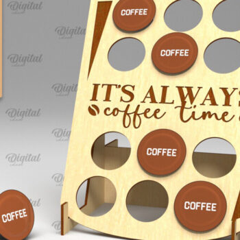 Intra απο ξύλο plywood 3mm-4mm πάχος - Δέσμη κοπής με λέιζερ θήκες για δοχεία καφέ Δίασταση 30x20 cm INTRAFABR-92621573 - Image 4