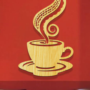 Intra απο ξύλο plywood 3mm-4mm πάχος - Coffee Shop Coffee Sign Cut Laser Δίασταση 30x20 cm INTRAFABR-120692967 - Image 1