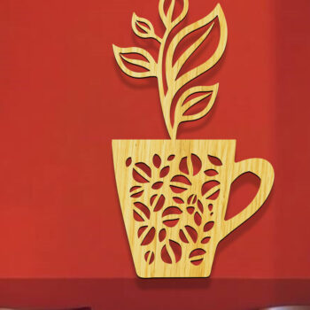 Intra απο ξύλο plywood 3mm-4mm πάχος - Coffee Shop Coffee Sign Cut Laser Δίασταση 30x20 cm INTRAFABR-120692989 - Image 1