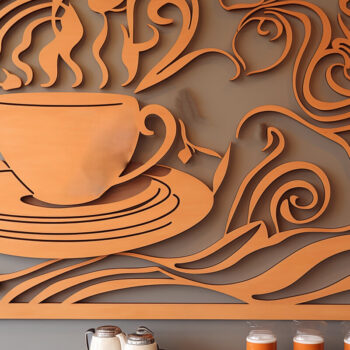 Intra απο ξύλο plywood 3mm-4mm πάχος - Συλλογή Coffee Shop Laser Cut Decor Δίασταση 30x20 cm INTRAFABR-90713687 - Image 7