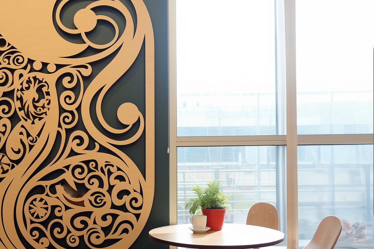 Intra απο ξύλο plywood 3mm-4mm πάχος - Coffee Shop Laser Cut Decor  Δίασταση 30x20 cm INTRAFABR-90644536