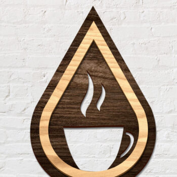 Intra απο ξύλο plywood 3mm-4mm πάχος - Coffee Sign Decor LaserCut Δίασταση 30x20 cm INTRAFABR-79305839 - Image 1