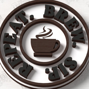 Intra απο ξύλο plywood 3mm-4mm πάχος - Coffee Sign Cut Laser | Καφενείο Δίασταση 30x20 cm INTRAFABR-123369503 - Image 1