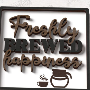 Intra απο ξύλο plywood 3mm-4mm πάχος - Coffee Sign Cut Laser | Καφενείο Δίασταση 30x20 cm INTRAFABR-123369480 - Image 1