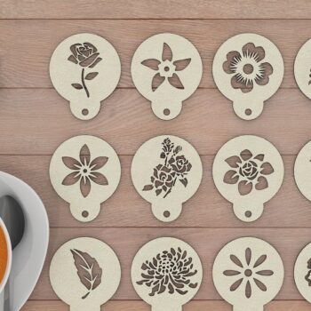 Intra απο ξύλο plywood 3mm-4mm πάχος - Στένσιλ καφέ / Κοψίματα στένσιλ Latte Art Δίασταση 30x20 cm INTRAFABR-42350814 - Image 1